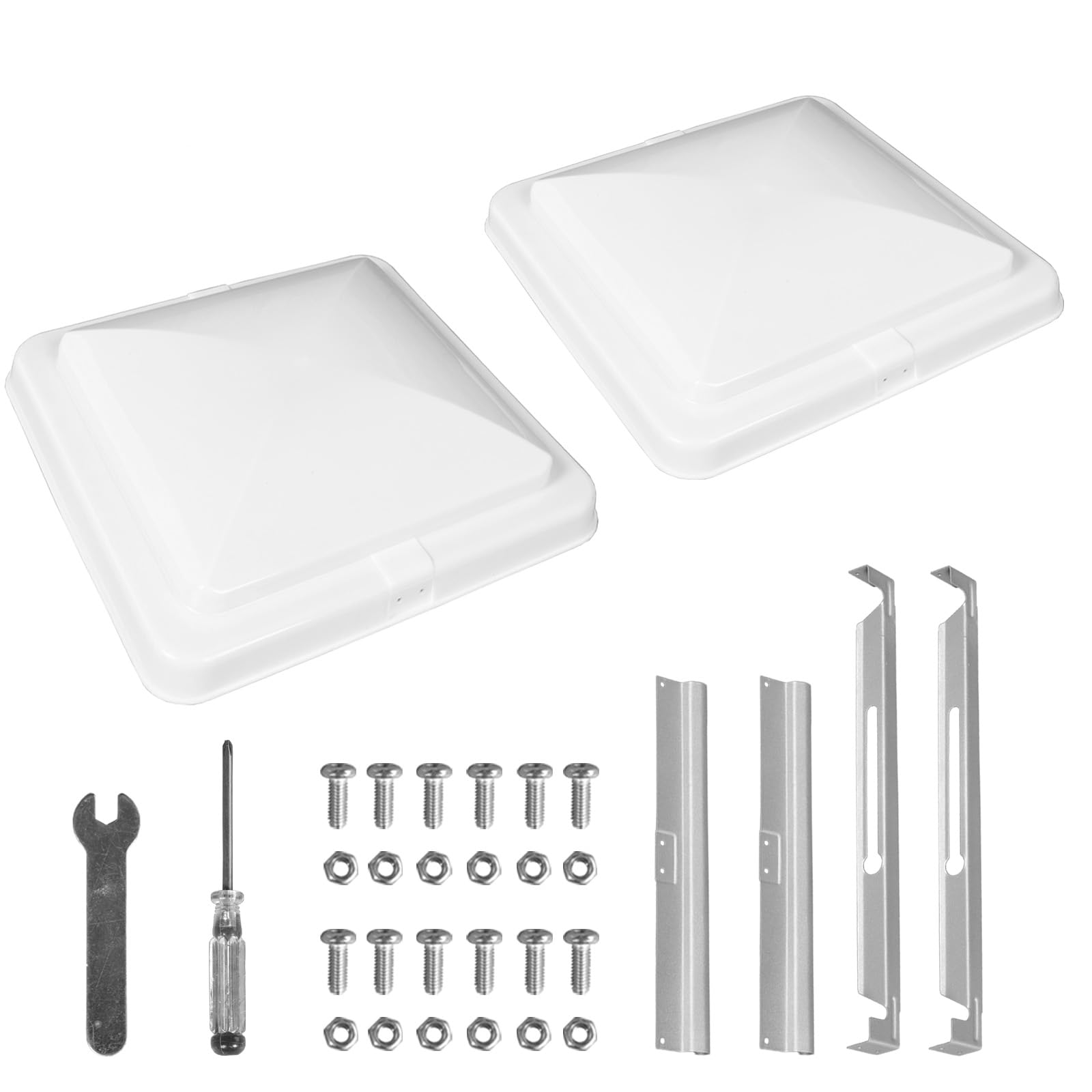 Jack Boss RV Roof Vent Cover, 14 Inch Camper Vent Cover Replacement | 2 Pack Set