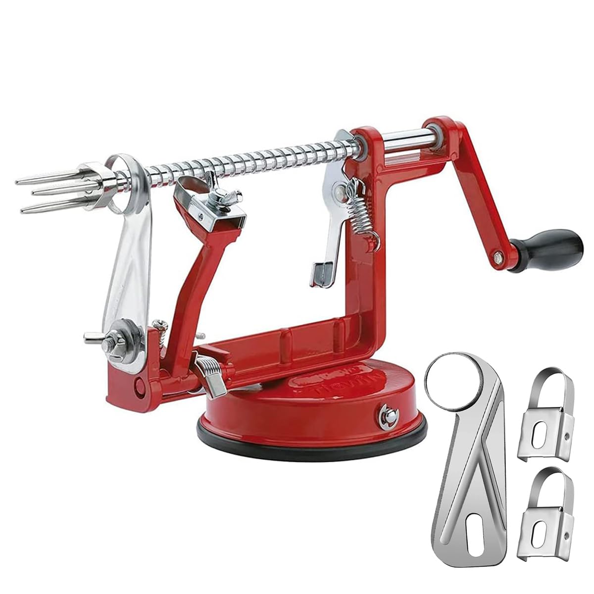 Apple Peeler Corer, Long lasting Chrome Cast Magnesium Alloy Apple Peeler Slicer
