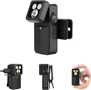 OLIGHT Oclip 2 Ultra EDC Rechargeable Flashlight Clip Light, Onyx Black | 115-Degree Tilt, 360-Degree Clip, 580 Lumens, White LED, Red, UV Light, Dual Magnets, OAL, Camping, Work, Inspection, Repair