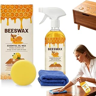 Scratch Erase Beeswax Floor Spray, 2026 New 350ml-Beeswax Wood Polish Spray, Cleans, Restores Shine, Scratches, Suitable for Floors, Wooden Sofas, and Furniture (1)