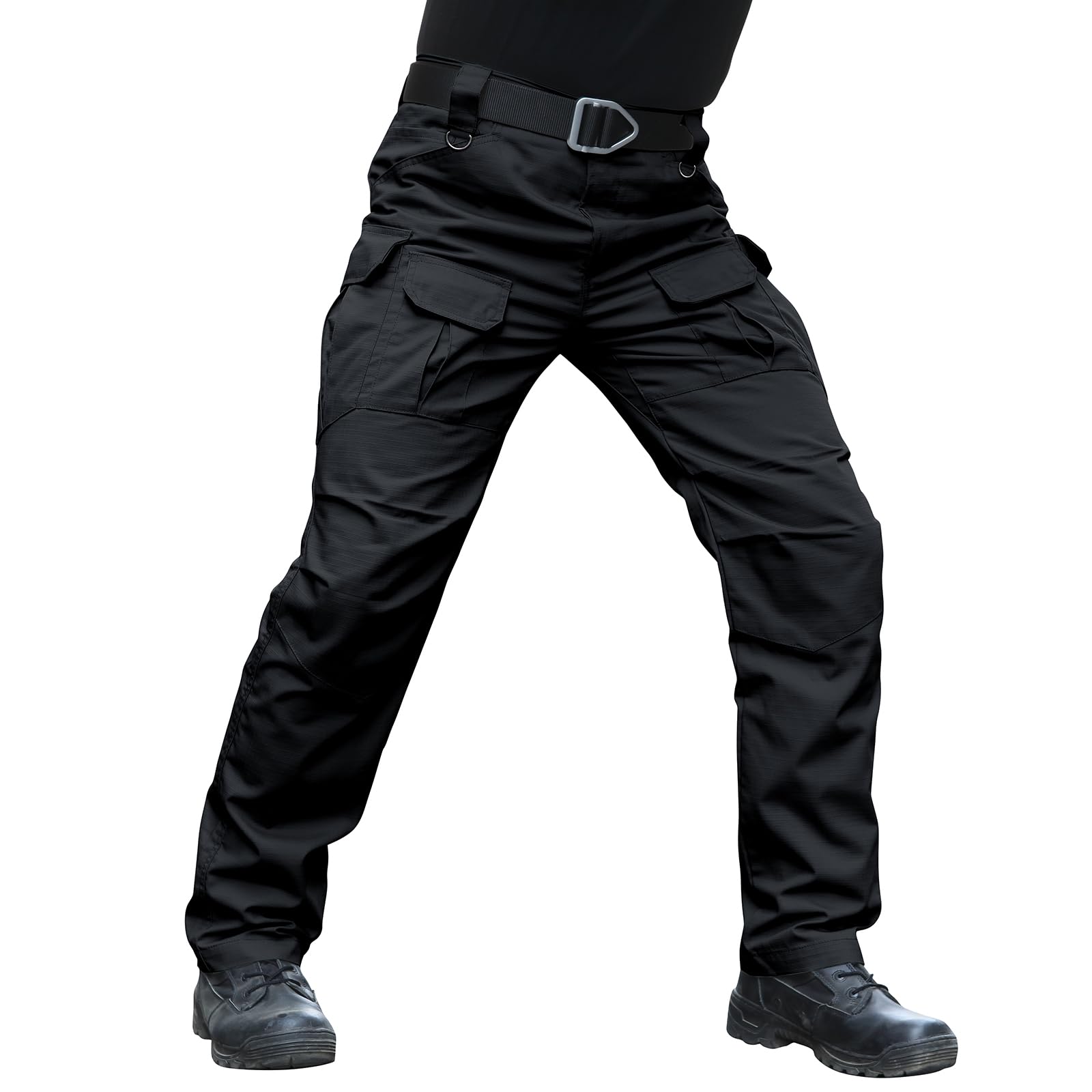 Hiwise Men's Stretch Tactical Pants Water Resistant Ripstop Cargo Pants Outdoor 