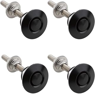 Pack of 4 Universal Aluminum Vehicle Hood Pins 1.25'' | License Plate Lock Clip, Quick Release Lock Latch Bumper Diameter 1.25 inch