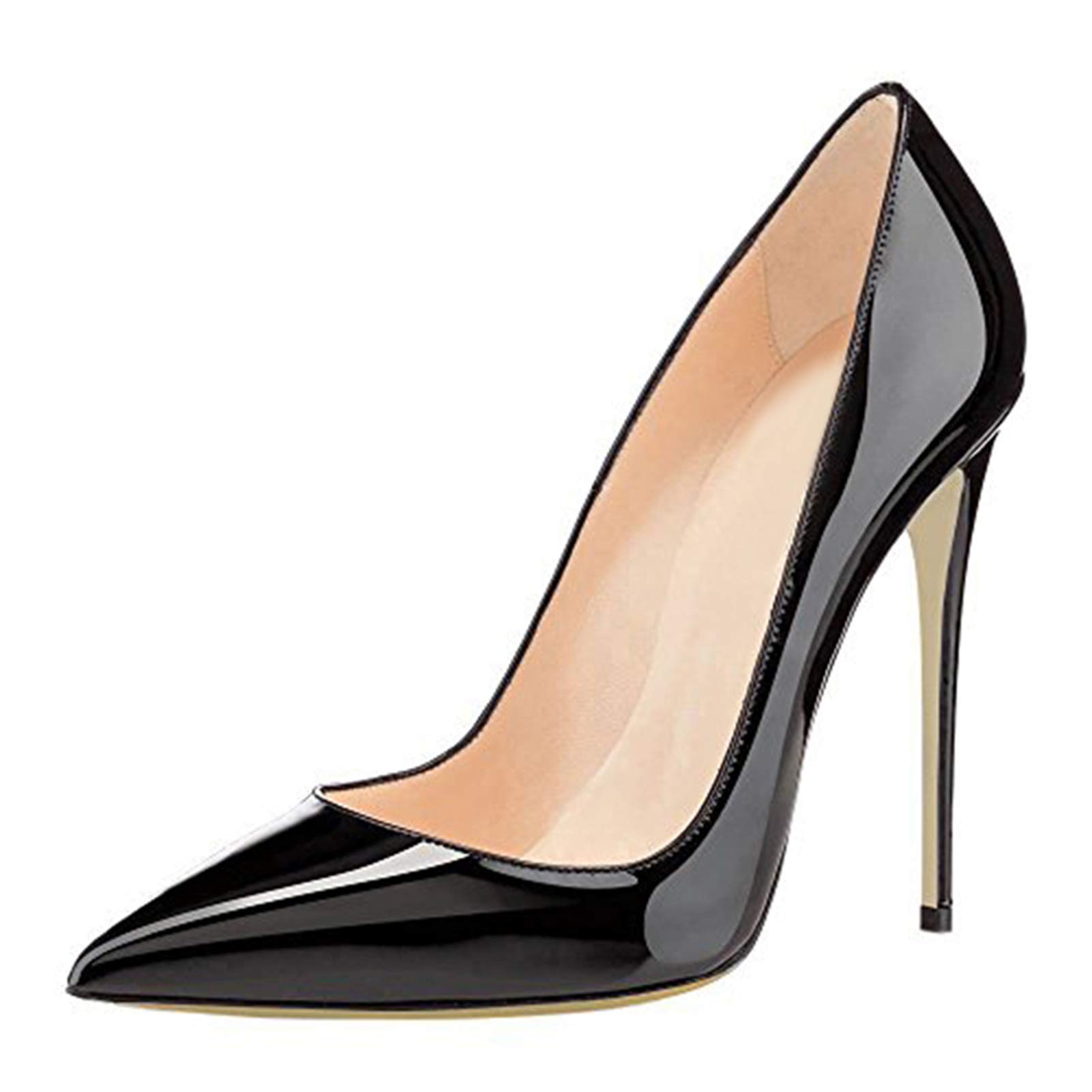 COLETER Women's 4.72 Inch Pumps Pointed Toe Stiletto Evening Dress Shoes