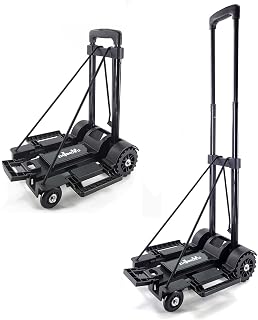 ZHJINGYU 45 kg Lightweight Steel Folding Trolley 4 Wheels