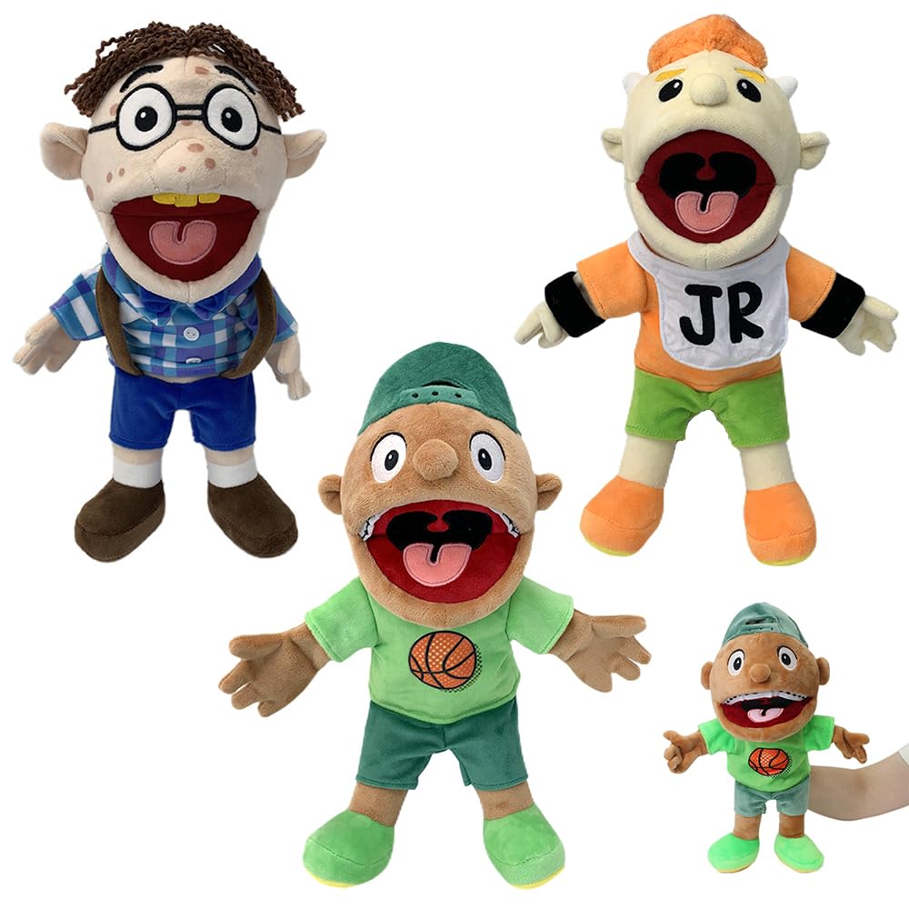 Dhqkqg 3 Pcs Jeffy Puppet Plush Toy Doll, 40cm Jeffy Hand Puppet for Play House,