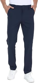 Mens Golf Pants Work Dress Pants 30"/32"/34" Lightweight Travel Trousers Stretch Business Casual Slacks with Pockets