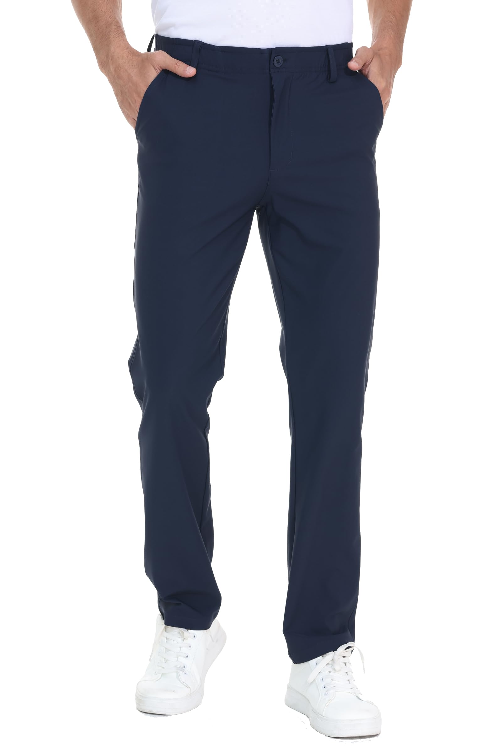 Mens Golf Pants Work Dress Pants 30"/32"/34" Lightweight Travel Trousers Stretch