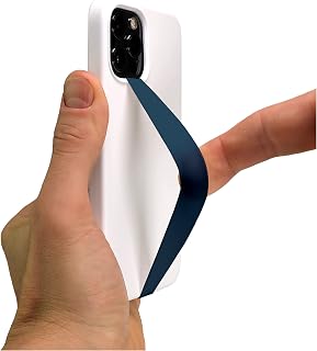 Phone Loops: Silicone Strap Grip, Phone Holder for Hand, Small, Light and Discreet, Secure Phone Grip, Navy