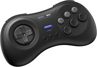 8Bitdo M30 Bluetooth Controller for Switch, Windows and Android, 6-Button Layout for SEGA’s Classic Games (Black)