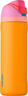 Owala FreeSip Insulated Stainless Steel Water Bottle with Straw for Sports and Travel, BPA-Free, 24-oz, Orchid/Orange (Tropical)