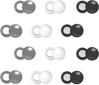 Tinoaly 12 Pairs Magnetic Race Bib Clips, Marathon Race Number Holder Running Racing Bib Buckles Fixing System for Cycling Triathlon Runners Field Supplies
