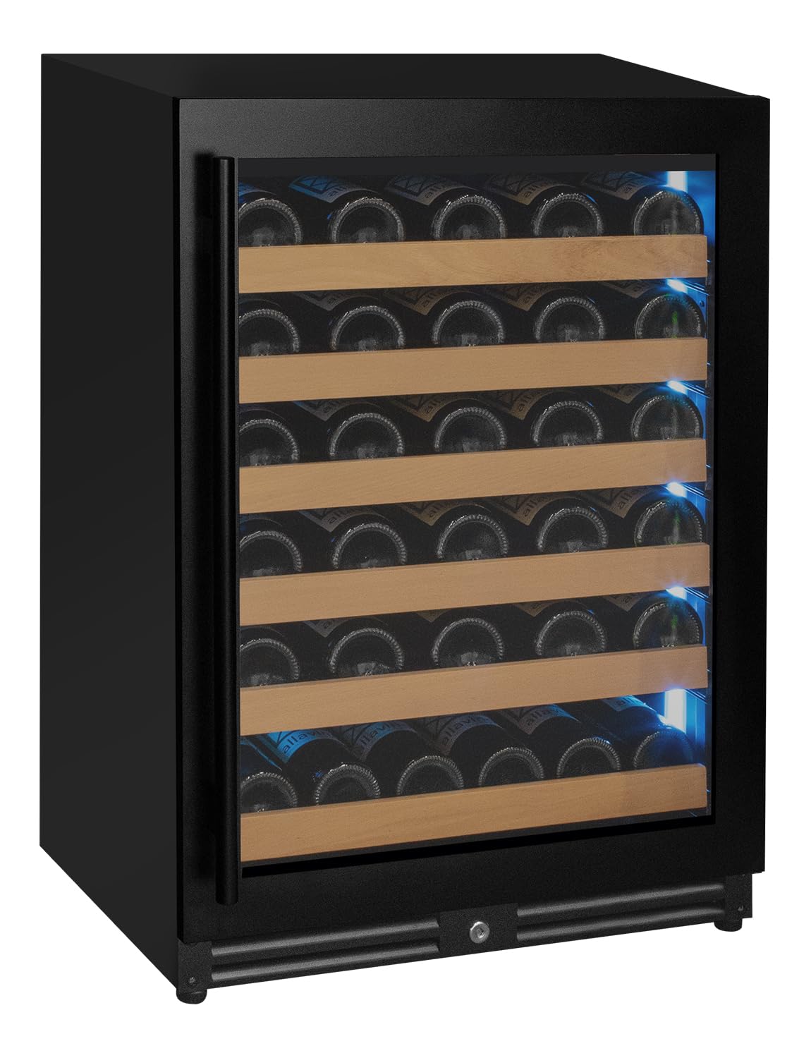 Allavino 56 Bottle Single Zone Right Hinge Black Wine Refrigerator
