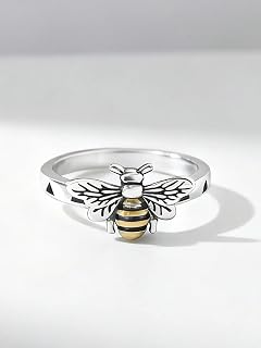 1PC Simple Unique Bee Ring Elegant Jewelry for Women Valentine's Day Birthday Daily Wear
