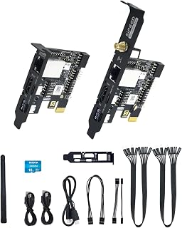 youyeetoo Sipeed NanoKVM Mini Remote Control Operations Maintenance Server, 1TOPS NPU 1GHz C906 RISC-V Linux Single Board Computer (PCIE Version) (with WiFi (16GB Kit))