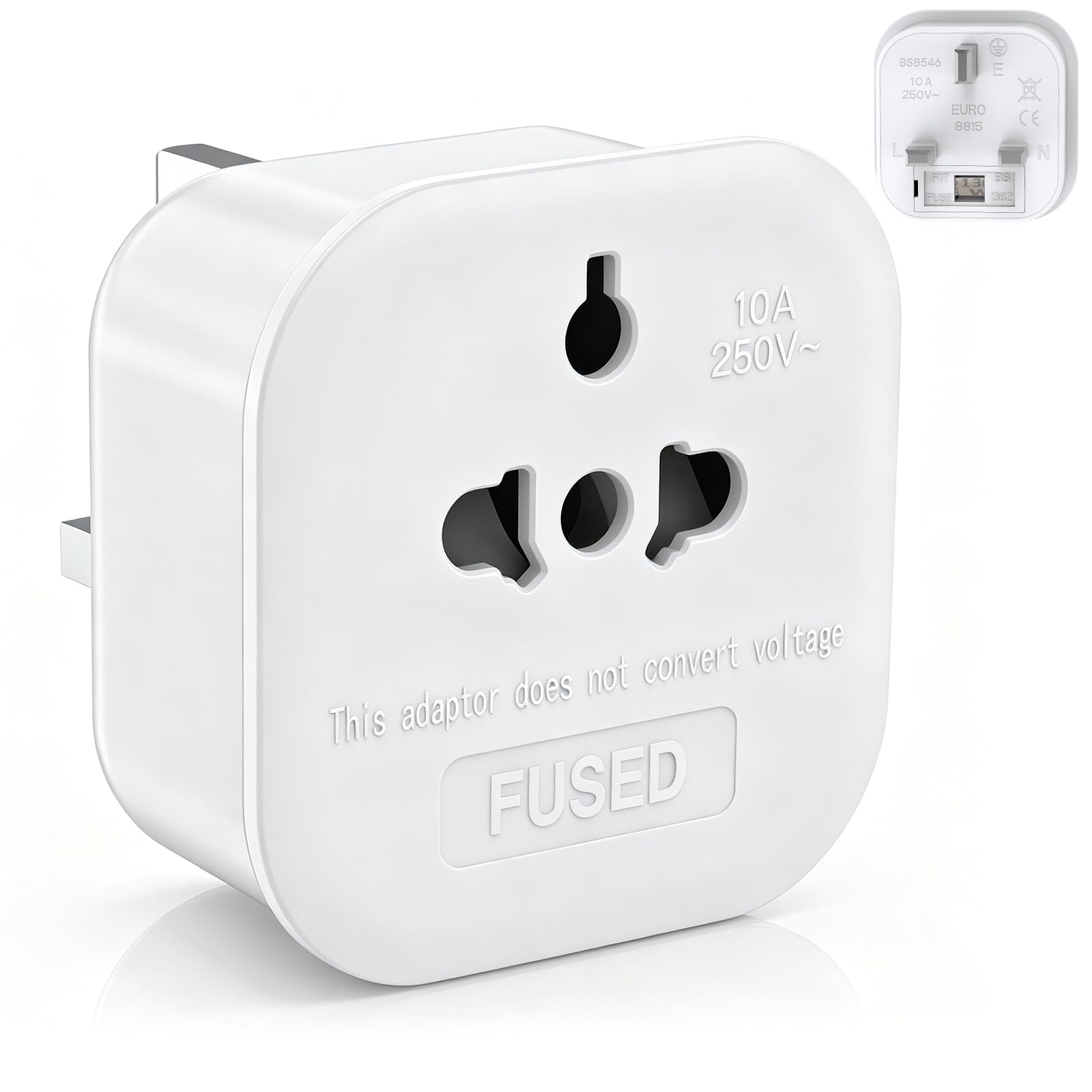 European to UK Plug Adapter US to UK Power Adaptor,US to UK Travel Adapter,13A 2