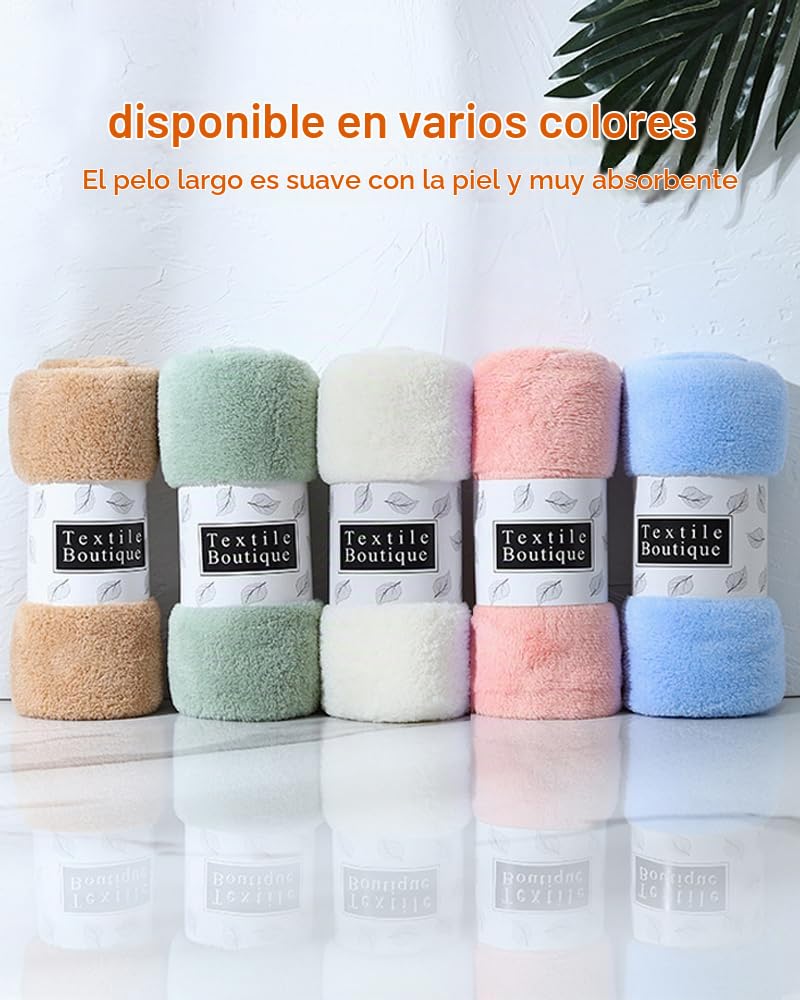 Generic 5 Pieces Coral Fleece Bath Towels, Absorbent Super Soft Bath Towels for 