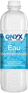 Onyx - Demineralised Water - Fragrance Free - Prevents Scaling - 1L | Iron, Steam Straightener, Wallpaper Stripper, Auto – 100% Natural Ingredients – Made in France