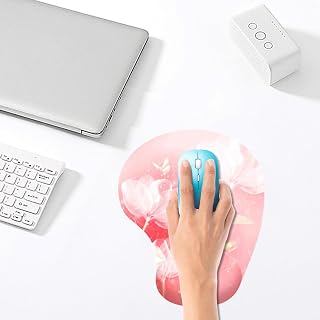 Ergonomic Mouse Pad with Wrist Cushion, Adjustable Wrist Support for Laptop/Desktop, Smooth Surface with Non-Slip Rubber Base, Office / Home Computer Accessories (24 x