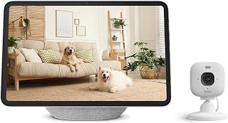 Amazon Echo Show 11 (newest model) Full-HD 11" Display with Alexa+ & Blink Mini 2K+ Indoor Security Camera Bundle - Glacier White