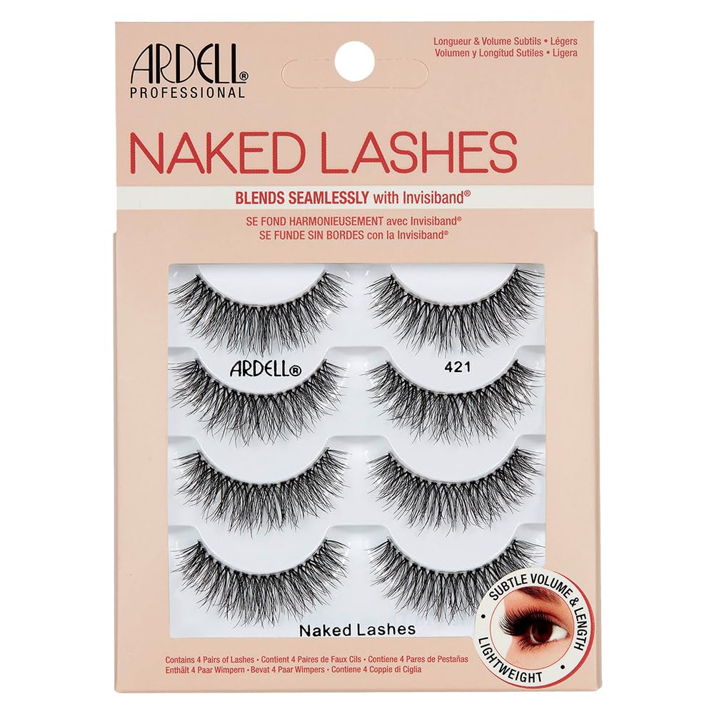 Ardell Naked Lashes 421 Subtle Volume Natural Look False Eyelashes, 4 Pairs | Se