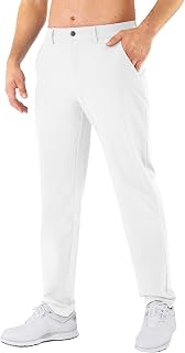 Mens Golf Pants Stretch Classic Fit Dress Pants 30"/32"/34" Quick Dry 6 Pockets Water-Resistant Casual Trousers