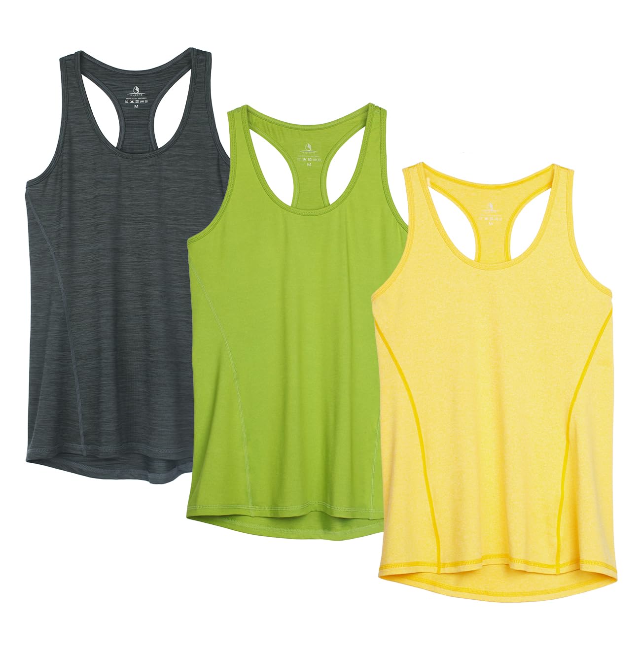 icyzone Women's Tank Top Sports Running Racerback Top Sleeveless Fitness Gym Shi