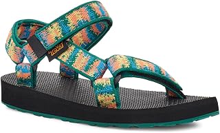 Teva Boy's Original Universal Sandal, Iridescence Tangerine Cadmium Green, 8 Little Kid
