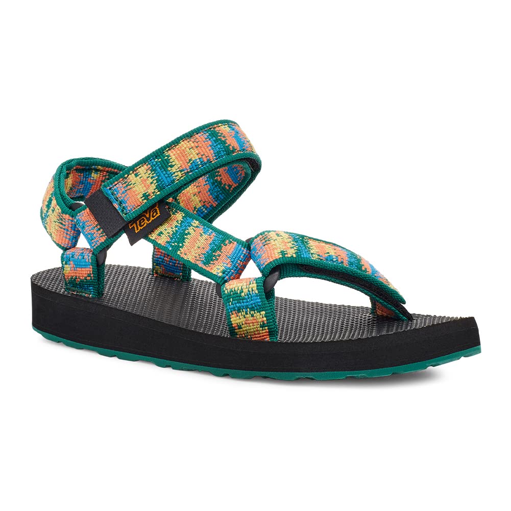 Teva Boy's Original Universal Sandal, Iridescence Tangerine Cadmium Green, 8 Lit