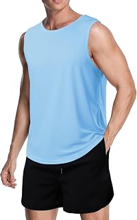 meioro Men's Mesh Tank Top Sleeveless Quick Drying Gym Training for Sports Shirts Running Tank Tops Fitness Vest for Bodybuilding Running Sports