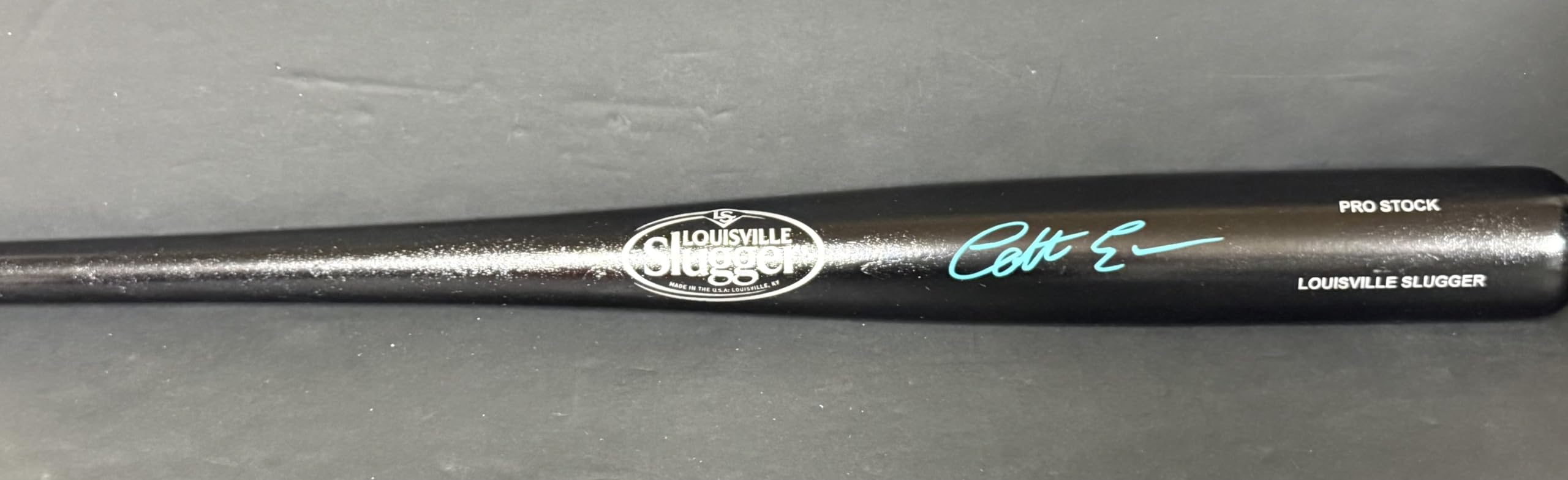 Colt Emerson Mariners Autographed Signed Black Baseball Bat Beckett Hologram Tea