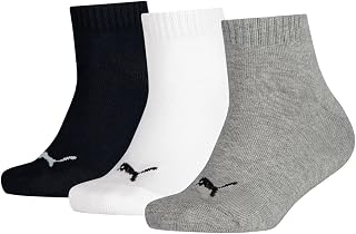 PUMA Unisex Kid's Quarter Recycled Cotton Sock (3 Pair Pack)