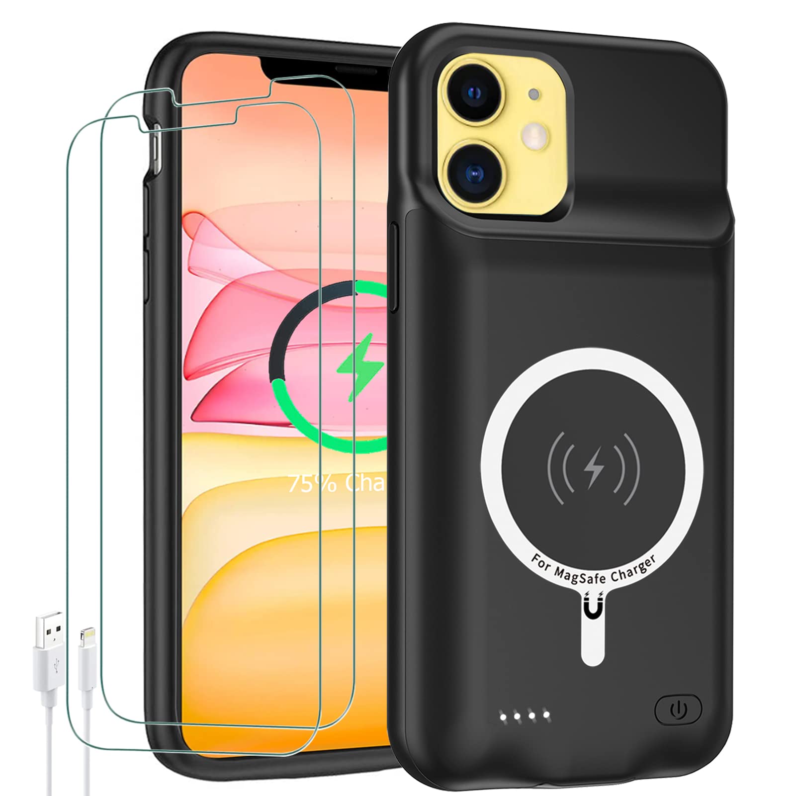 Battery Case for iPhone 11,Upgraded 10000mAh High Capacity Rechargeable Portable