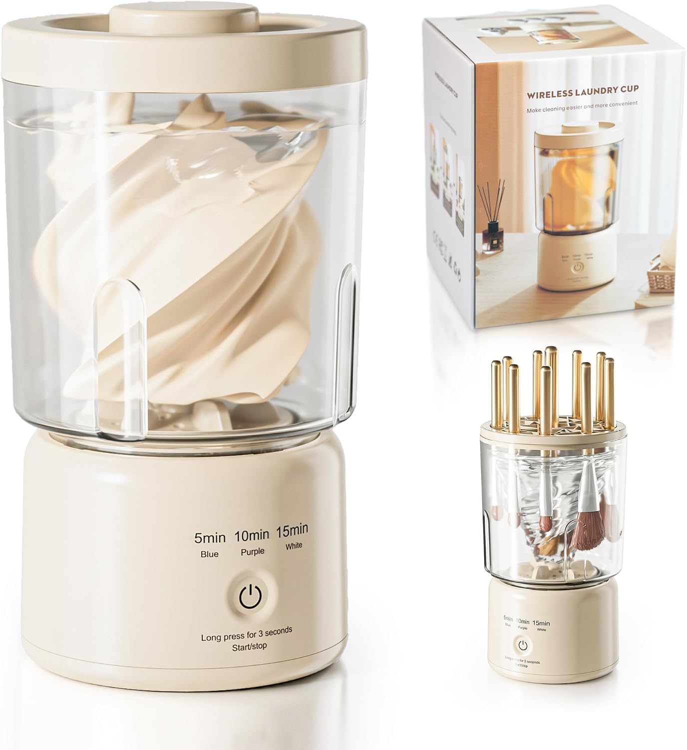 Portable Mini Washing Machine, Rechargeable Underwear Washing Machine Makeup Bru