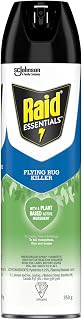 Raid Essentials Flying Insect Killer Spray, Plant-Based Mosquito Repellent, Kills Flies, Mosquitoes, Gnats, Fruit Flies, Wasps on Contact, Pet Friendly Safe Formula, 350g