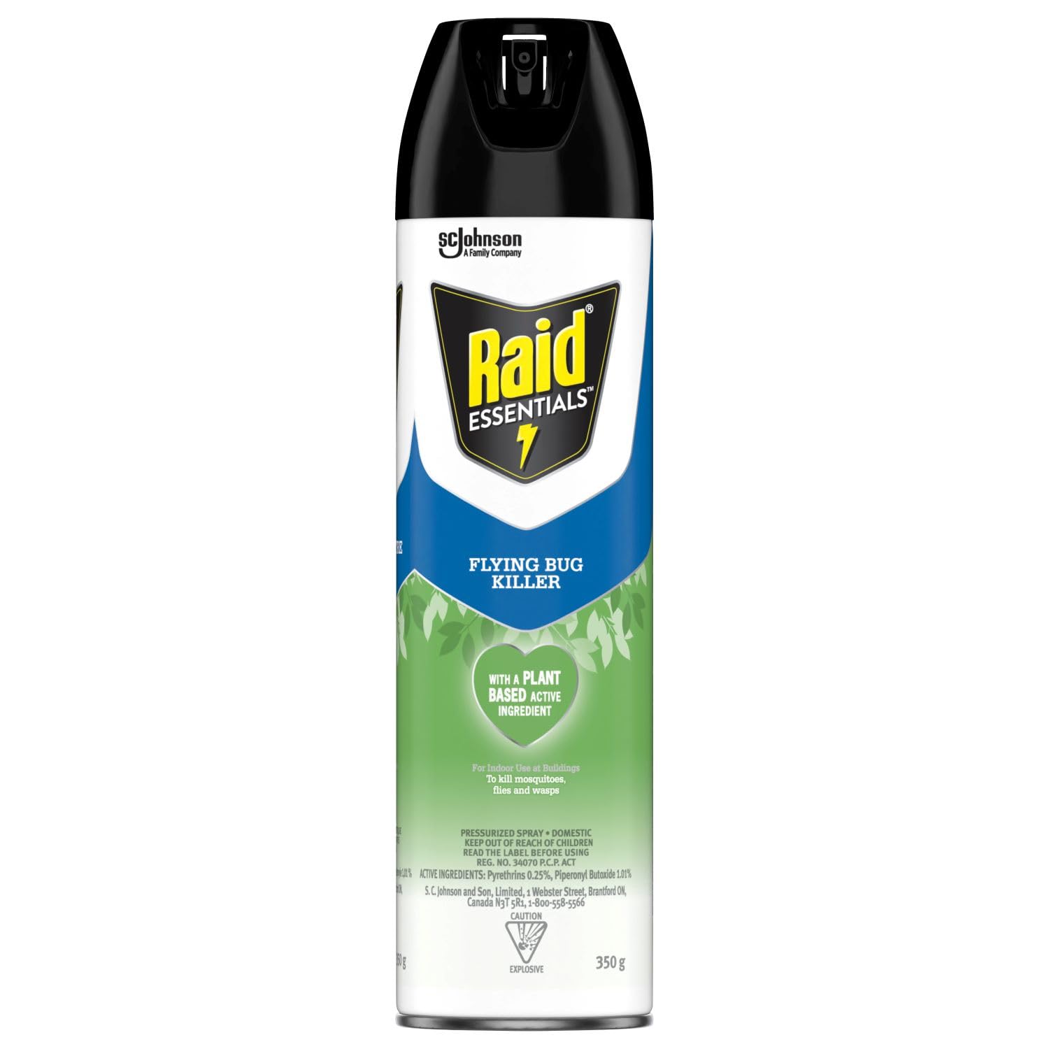 Raid Essentials Flying Insect Killer Spray, Plant-Based Mosquito Repellent, Kill