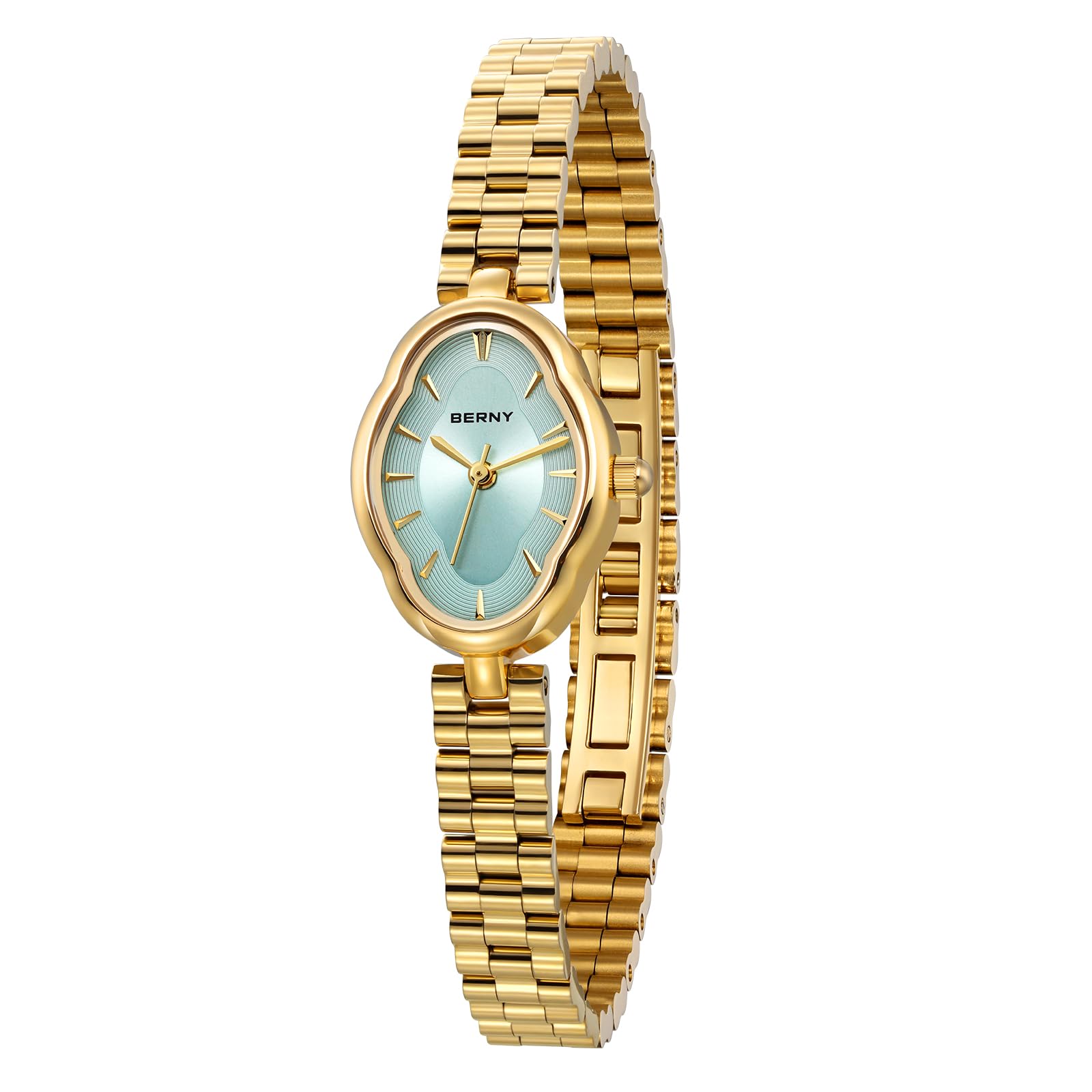 BERNY Gold Watch for Women Vintage Women Quartz Watch 3ATM Waterproof Female Fas