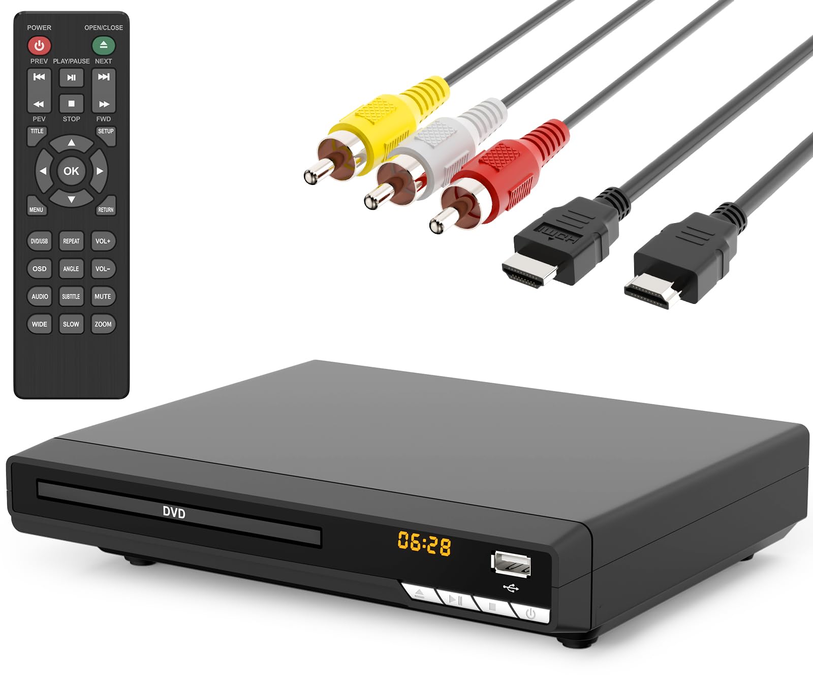 DVD Players for TV with HDMI,Plays All Regions and Formats,CD Players for Home,S