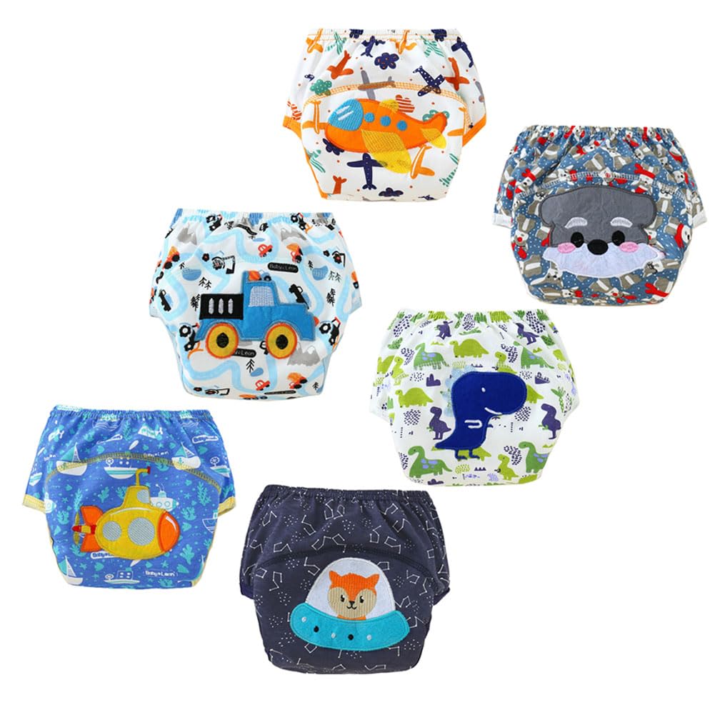 FedMois Baby Potty Training Pants Boys Girls Training Underwear Reusable (6 Pack
