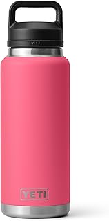 YETI Rambler 36 oz Bottle, Leakproof, Vacuum Insulated, Stainless Steel with Chug Cap, Tropical Pink