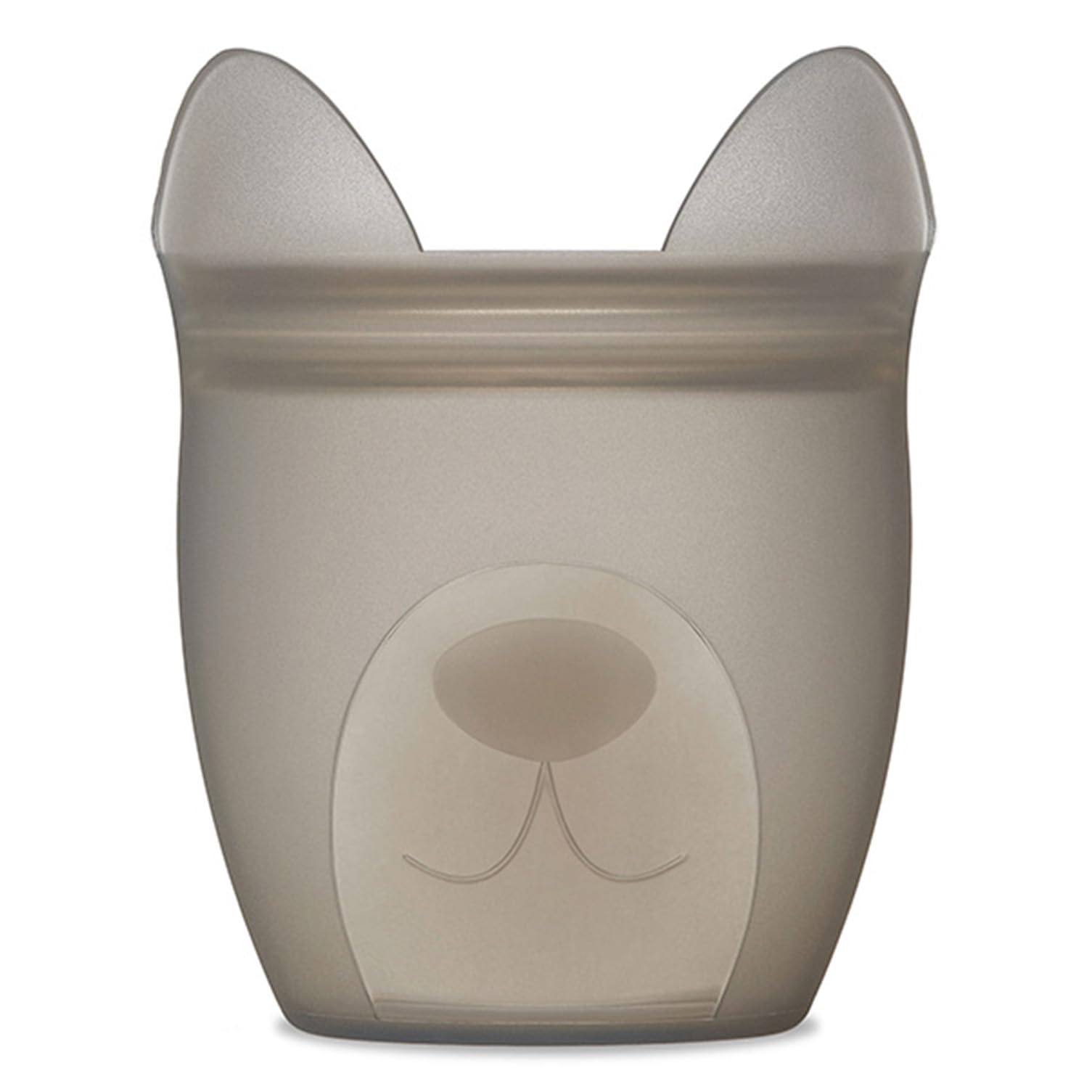 Zip Top Silicone Bag, Storage Bag, For Baby, Snack, Dog, 4.0 fl oz (118 ml), Gra