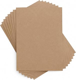 AXELIP Chipboard Cardboard 8.5 x 11 inch, 20 Sheets of 22 Point Kraft Board, Flat Cardboard Inserts for Shipping, Mailing, Packing, DIY Crafts