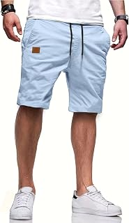 Tansozer Men's Summer Chino Shorts with Elasticated Waist