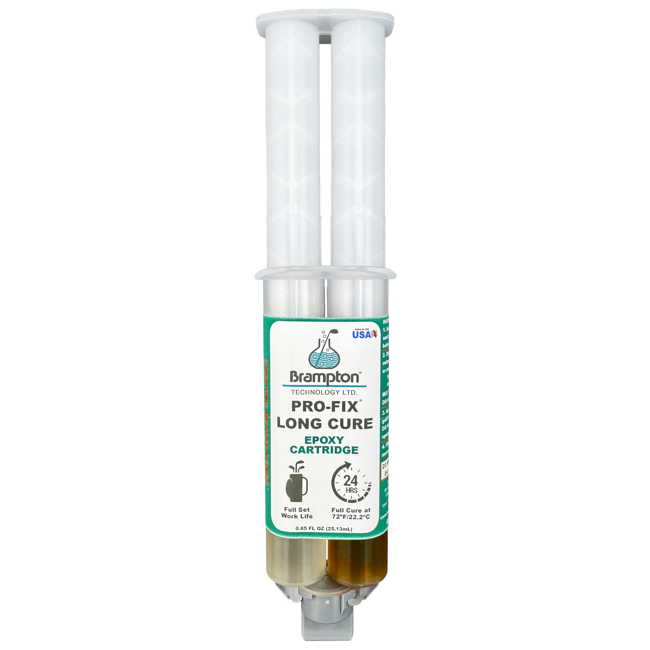 Brampton PRO-FIX Long Cure Golf Epoxy, 20-Min Full-Set Work Life, Extra Strength