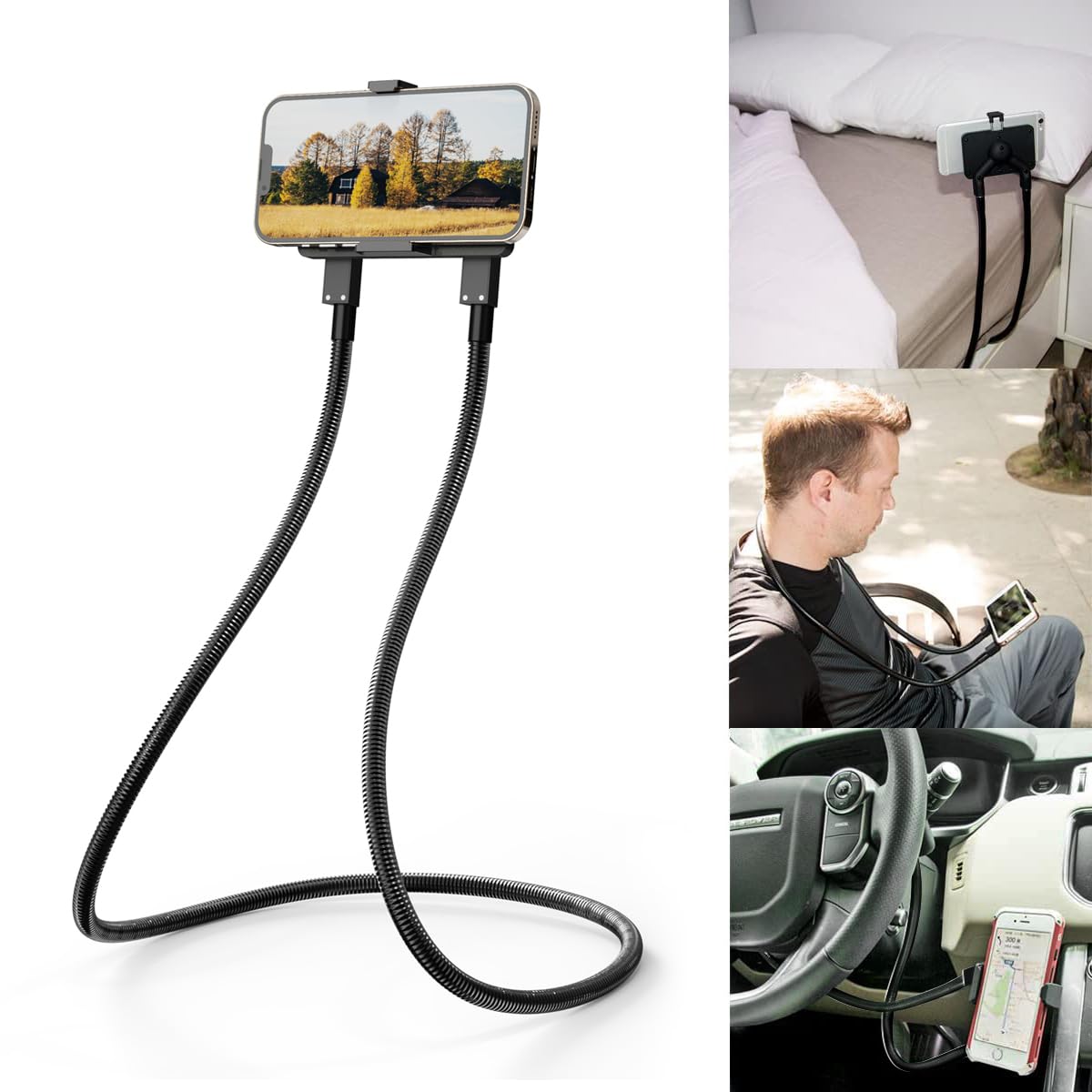 B-Land Cell Phone Holder, Universal Mobile Phone Stand, Lazy Bracket, DIY Flexib