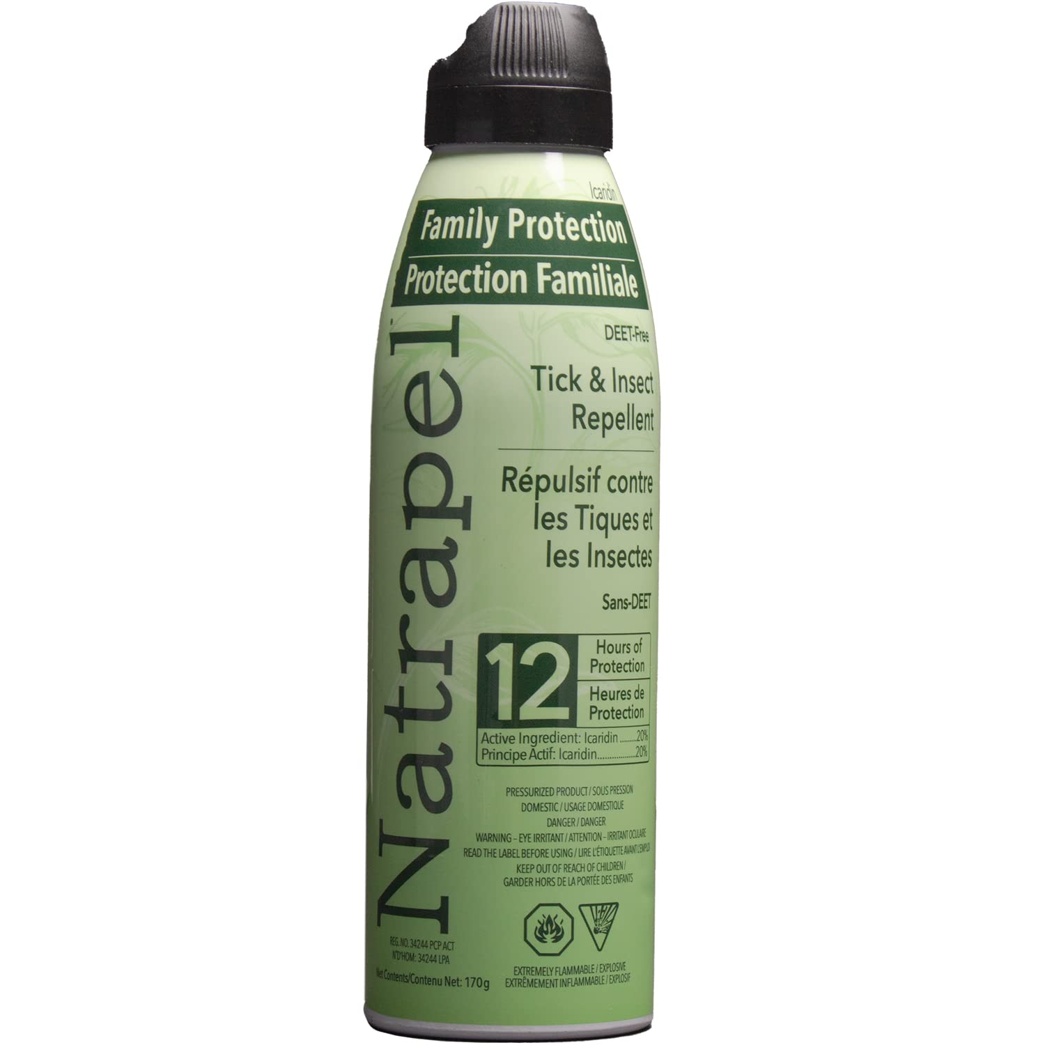 Natrapel Icaridin Insect Repellent 170g, Picaridin Bug Spray for Ticks & Mosquit