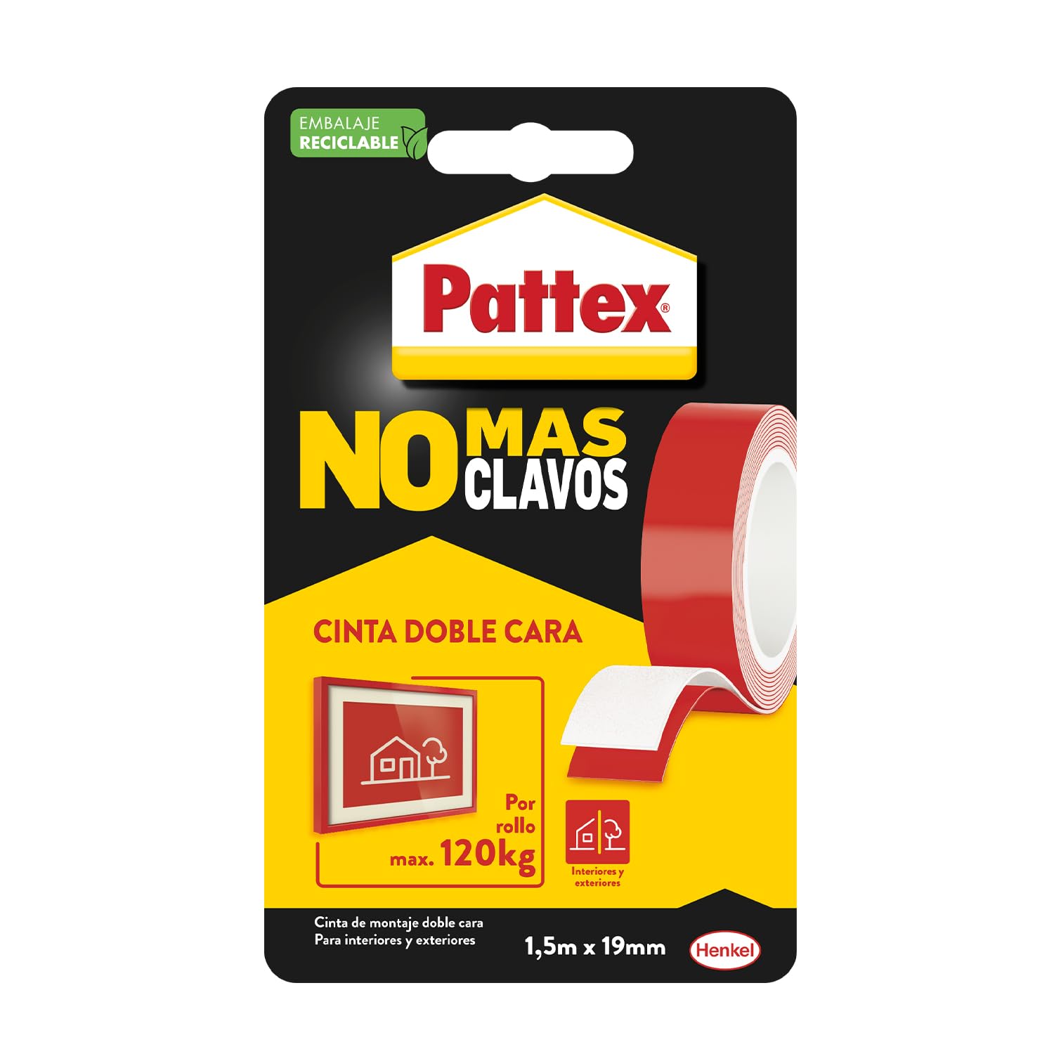 Pattex No More Nails Tape, Adhesive Tape for Permanent Applications, Extra | Max