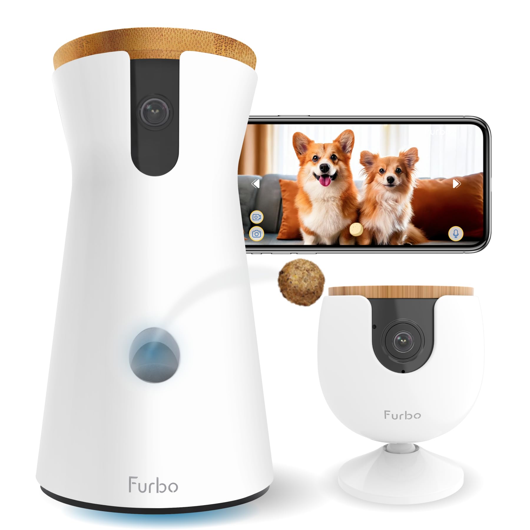 Furbo 360° Dog Camera + Mini [New Subscription Required at Setup] 2-Camera Bundl