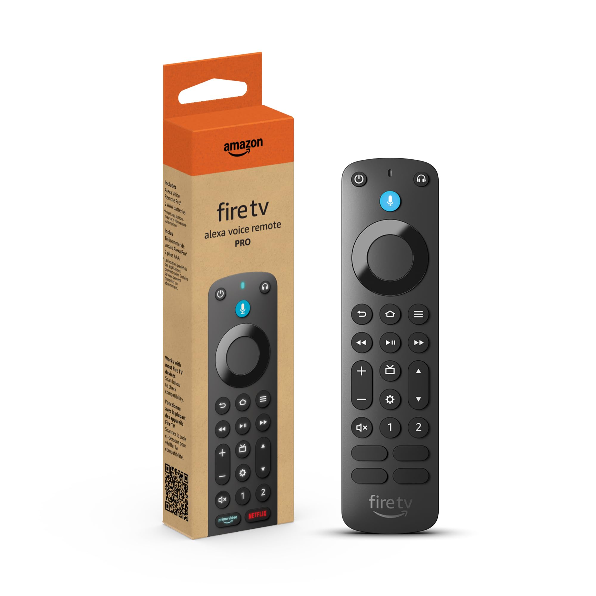 Amazon Fire TV Alexa Voice Remote Pro (newest model) with remote finder, TV cont
