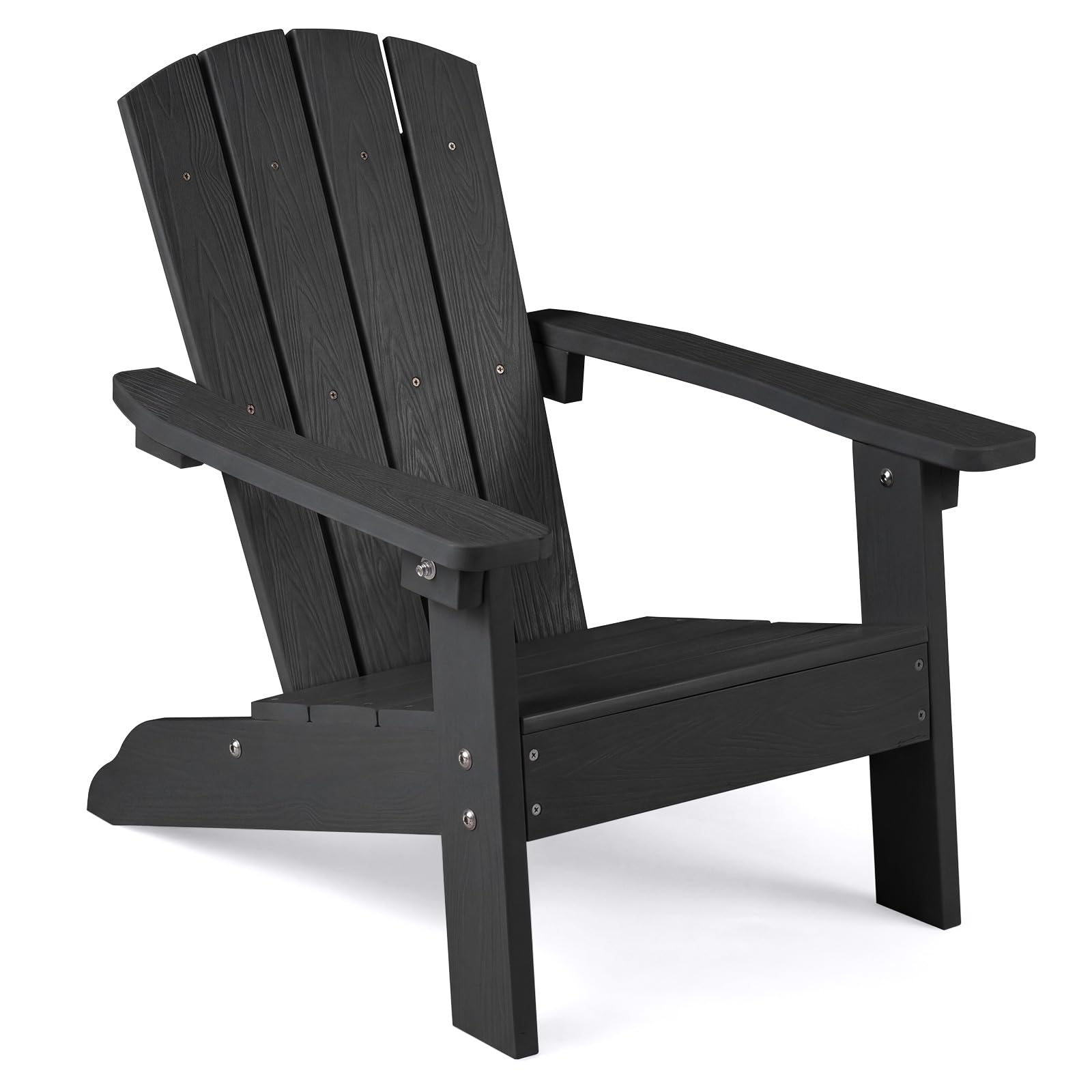 GIANTEX Kids Adirondack Chair for Age 3-8, Black | All-Weather HIPS Children's O