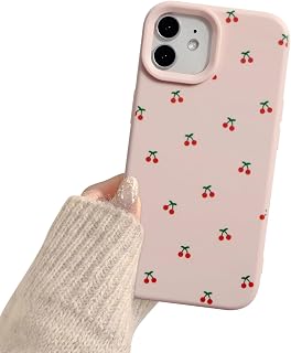 Reownest iPhone 11 Case Cute Cherry Aesthetic Case Pink